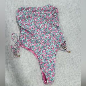 Kulani Kinis Pink and Green Floral One Piece Swimsuit